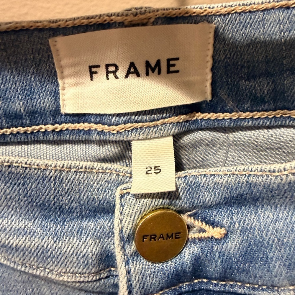 Frame Denim Light Blue Skinny Jeans - Picture 3 of 5